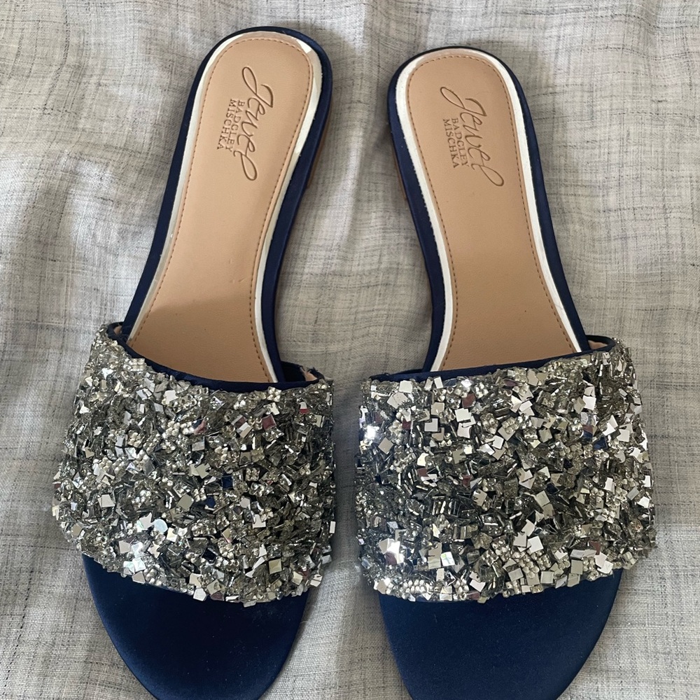 Women's Jewel Badgley Mischka Noland Embellished Slide Sandal